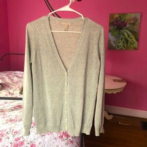 Silver sparkle banana republic cardigan